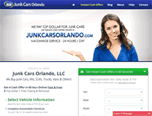 Tablet Screenshot of junkcarsorlando.com